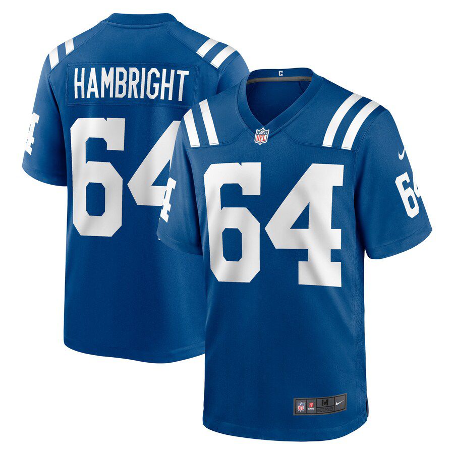 Men Indianapolis Colts #64 Arlington Hambright Nike Royal Game Player NFL Jersey